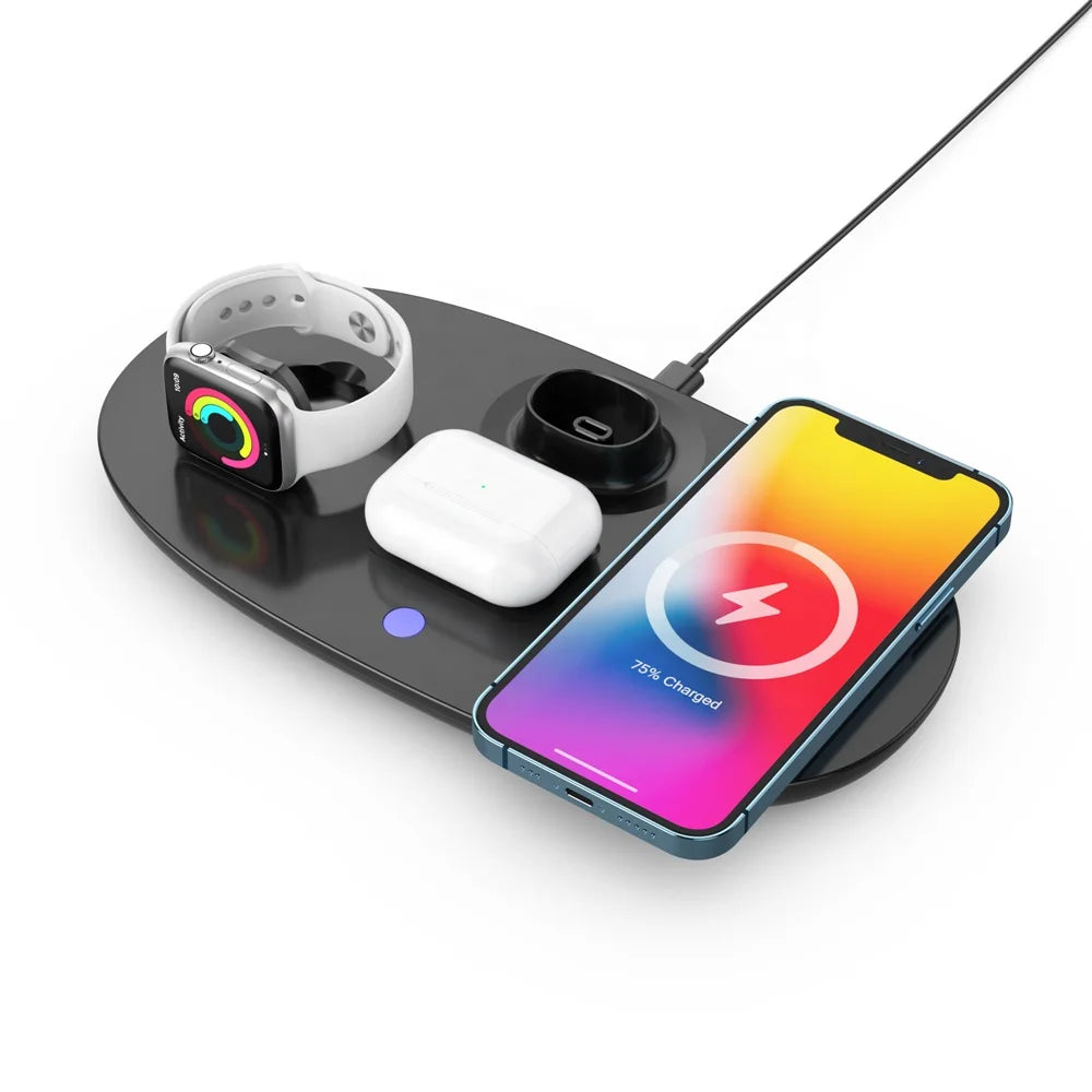 3in1AirpodsMax Headphone Holder Wireless Charger Station for Apple Watch for All Phones-4