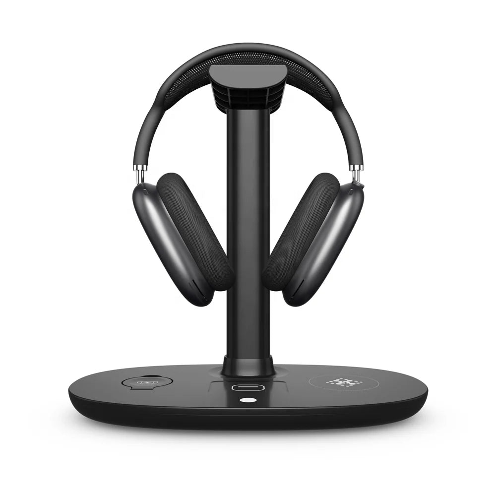 3in1AirpodsMax Headphone Holder Wireless Charger Station for Apple Watch for All Phones-1